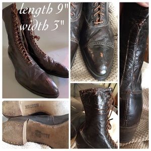 SOLD!!! Vintage lace up shoe boots